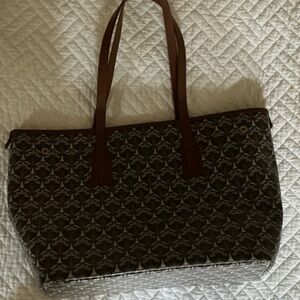 Liberty of London Elegant Brown Patterned Tote Bag